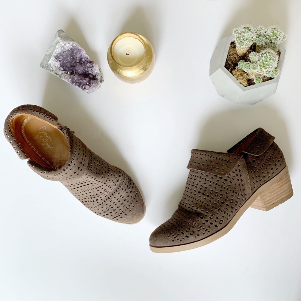Crown Vintage Suede Tesla Bootie in brown